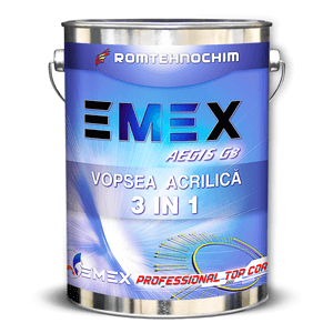 Vopsea acrilica 3x1 peste metal ruginit